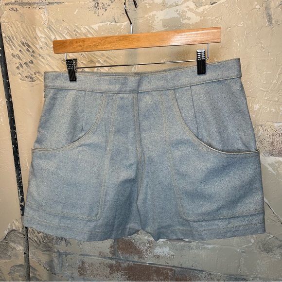 Rachel Comey s12 NWT Handy Short upcyled denim color block blue white, gorpcore - Picture 3 of 9